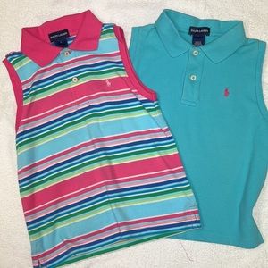2 Ralph Lauren girls tops size L